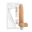 Prótese em Cyber Skin Vibrador - Saturno com escroto - 17,5x3,5cm
