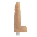 Prótese em Cyber Skin Vibrador - Saturno com escroto - 17,5x3,5cm