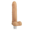Prótese em Cyber Skin Vibrador - Saturno com escroto - 17,5x3,5cm
