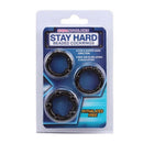 Kit com 3 Anéis Penianos e Nódulos Massageadores – STAY HARD