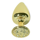 Plug Anal em Strass Dourado Joia Anal em Metal - HARD