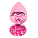 Plug Anal em Strass Rosa Joia Anal em Metal - HARD