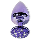 Plug Anal em Strass Lilás Joia Anal em Metal - HARD