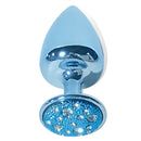 Plug Anal em Strass Azul Joia Anal em Metal - HARD