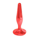 Plug Anal Vermelho para Iniciantes Joia Anal em Metal - HARD