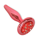Plug Anal Vermelho para Iniciantes Joia Anal em Metal - HARD