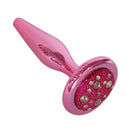 Plug Anal Rosa para Iniciantes Joia Anal em Metal - HARD