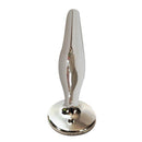 Plug Anal Cromado para Iniciantes Joia Anal em Metal - HARD