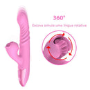 Vibrador Recarregável Giratório Vai e Vem escova rotativa que simula Língua 7 variações - SEX MASSAGER Dibe