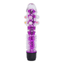 Vibrador multivelocidade em Silicone Texturizado com esferas massageadoras - Lilás