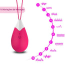 Bullet em Silicone Recarregável Controle s/ fio para Exercícios - Kegel Ben wa - 10 Vibrações - Rosa