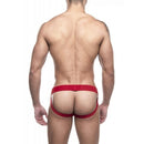 Cueca Jockstrap vermelha em tule
