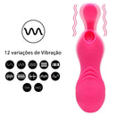 Vibrador Massageador e Sugador Clitóris e mamilos Recarregável