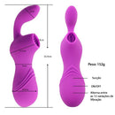 Vibrador Massageador e Sugador Clitóris e mamilos Recarregável