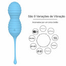 Bolas de Pompoarismo com Vibro Recarregável - Rolling - Azul
