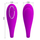 Vibrador de Casal com 12 Modos de Vibração Controlado via Bluetooth - PRETTY LOVE AUGUST