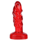 Plug Anal em Jelly medidas 12 X 3 cm - Vermelho