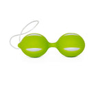 Ben-Wa Bolas para Pompoar em Silicone - Verde - cordão em Nylon. 4cm