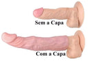 Capa p/ aumento instantâneo do pênis em silicone - Ponta Maciça - 6 cm mod -B