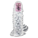 Capa estimuladora com vibro de toque em silicone 18cm