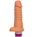 Pênis nervoso com Vibro e Escroto 17 x 4 cm na cor bege