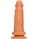 Pênis maciço e flexível com ventosa - 14,5 x 4 cm na cor bege