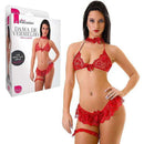 Fantasia sensual de Dama de Vermelho Implacável