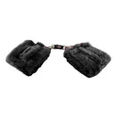 Algemas em pelúcia fechadas por velcro - cor preto