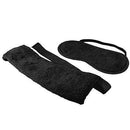 Kit Bondage com 4 Amarras e Venda de pelúcia - cor preta
