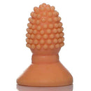 Plug Anal Pequeno Framboesa com cravinhos, 7,5 x 3,5 cm na cor bege