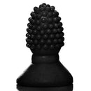 Plug Anal Pequeno Framboesa com cravinhos, 7,5 x 3,5 cm na cor preto