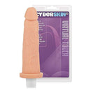 Pênis em CyberSkin com vibrador na cor bege, 18,5x4,5 cm