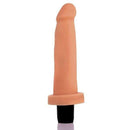 Pênis em CyberSkin com vibrador na cor bege, 14,5x4 cm