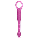 Plug Anal Rod corpo estreito com base anelada 19cm cor rosa