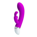Vibrador com Estimulador Formato Coelho com 3 Intensidades de Vibração - PRETTY LOVE SOG