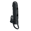 Capa para aumento instantâneo do pênis com Anel para Escroto e vibro de toque 14 x 3,3 - Pretty Love