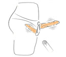 Cinta com prótese peniana Duplo com Vibro - Strap On - Para Dupla Penetração