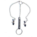 Prendedor para mamilos Masculino com Corrente e Anel Peniano em Metal