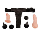 Cinta com prótese peniana em Cyber Skin Duplo - Strap On - Para Dupla Penetração