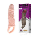 Capa p/ aumento instantâneo do pênis em silicone - C/ Vibro de Toque e Anel Testicular