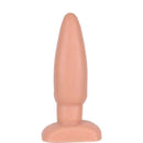Plug Anal macio mede 15,5 x 4 cm cor Bege