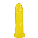 Pênis em Jelly Super Macio e Flexível Amarelo 17 x 4 CM