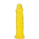 Pênis em Jelly Super Macio e Flexível Amarelo 17 x 3,5 CM