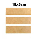 Chapa em MDF retangular 18x5cm 3mm para artesanato c/ 8 pcs