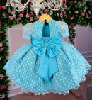 Vestido Marie Azul Tiffany Bolinhas