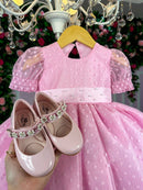 Vestido Marie Rosa Bebe Bolinhas