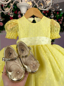 Vestido Marie Amarelo Bolinhas
