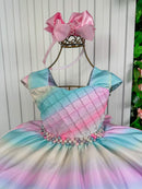 Vestido Infantil Giovanella/Giovanela Colorido - Arco Iris