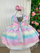 Vestido Infantil Giovanella/Giovanela Colorido - Arco Iris