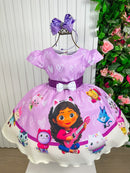 Vestido Infantil Tematicos Luxo A Casa Magica da Gabby